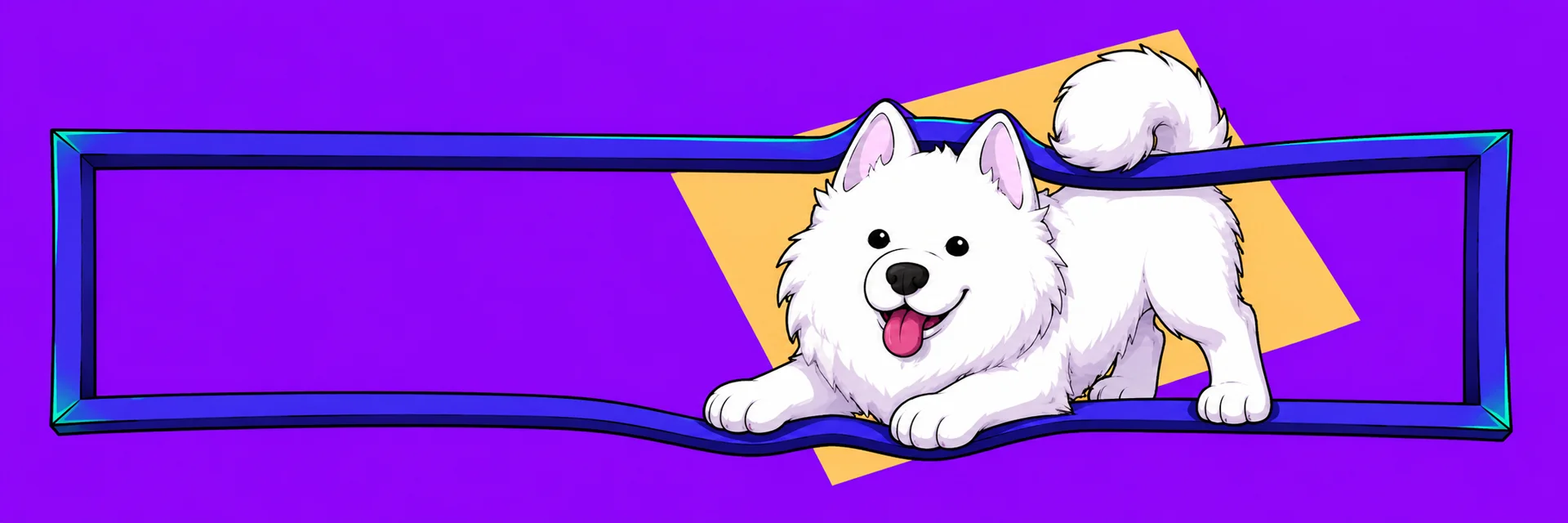 SAMO lying across the stretched containment banner, which is folding around him